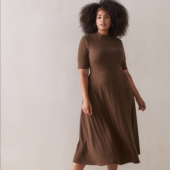Addition Elle Dresses & Skirts - Midi Ribbed Dress